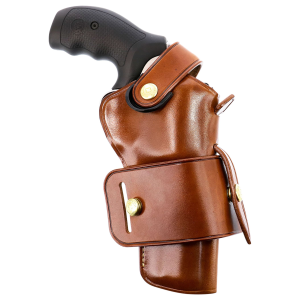 Galco WG2104 Wheelgunner 2.0 OWB Tan Leather Belt Slide Fits S&W L Frame/Ruger Security-Six Fits 4 in Barrel, Holster