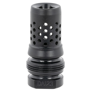 Dead Air DA123 Xeno Muzzle Brake Black Nitride 4140 Steel with 1/2 in-28 tpi Threads