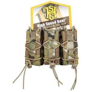 High Speed Gear 11PT03MC TACO Mag Pouch Triple MultiCam Nylon MOLLE Compatible w/, Pistol