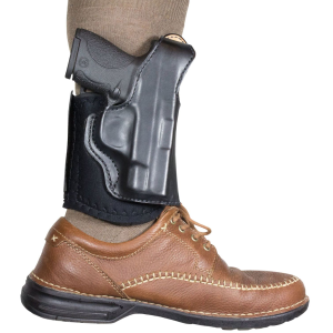 DeSantis Gunhide 014PC02Z0 Die Hard Rig Ankle Black Leather Fits Taurus 85 Fits S&W 36 Fits S&W 60 Fits 2-2.25 in Barrel Right Hand, Holster