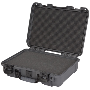 Nanuk 9101007 910 Waterproof Graphite Resin with Foam Padding & Airline Approved 13.20 in L x 9.20 in W x 4.10 in H Interior Dimensions