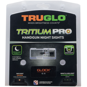 TruGlo TG231G1AC Tritium Pro Black | Green Tritium Orange Outline Front Sight Green Tritium Rear Sight