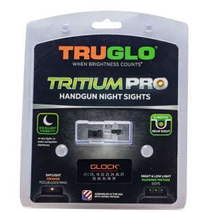 TruGlo TG231G2C Tritium Pro Black | Green Tritium Orange Outline Front Sight Green Tritium Rear Sight
