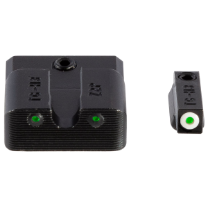 TruGlo TG231MP3W Tritium Pro Black | Green Tritium White Outline Front Sight Green Tritium Rear Sight
