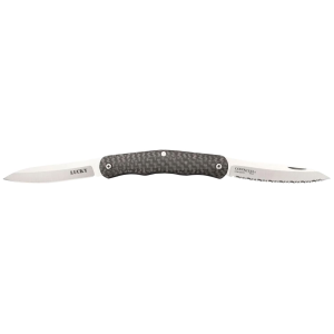 Cold Steel CS54VPN Lucky 2.63 in Folding Plain/Serrated S35VN SS Blade/Black Carbon Fiber Handle Includes Pocket Clip, Knife