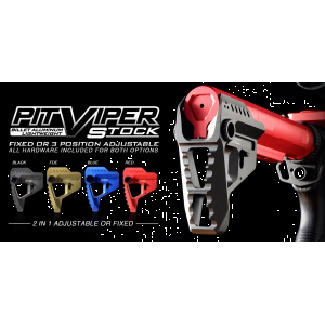 Strike VIPERPITBLU Pit Viper Stock AR-Platform Blue Aluminum/Steel