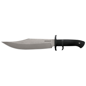 Cold Steel CS39LSWBA Marauder 9 in Fixed Bowie Plain Stone Washed AUS-8A SS Blade/Black Kray-Ex Handle Includes Sheath, Knife