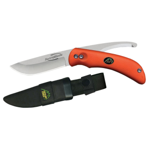 Outdoor Edge SZ20NC SwingBlade 3.60 in/3.20 in Folding Skinning/Gutting Plain Aichi AUS8 SS Blade Blaze Orange TPR Handle, Knife