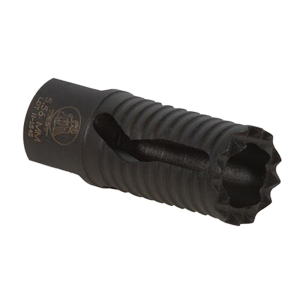 Troy Ind SSUPMED05BT00 Medieval Muzzle Brake Black Steel with 1/2 in-28 tpi Threads & 2.25 in OAL for 5.56x45mm NATO AR-Platform