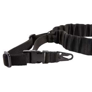Blue Force Gear UDC200BGHKBK UDC Sling made of Black Cordura with 35 in-55 in OAL, 2 in W, Padded Bungee Single-Point Design & Snap Hook for AR Platform