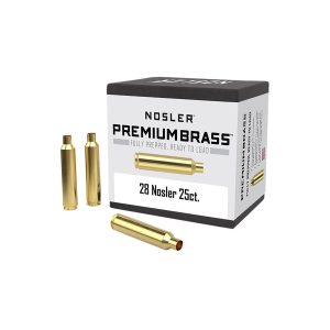 Nosler 10150 Premium Brass Unprimed Cases 28Nosler, Rifle Brass 25/Box