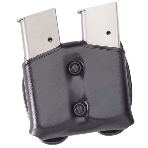 Galco CDM22B CDM Mag Carrier Double Black Leather Belt Loop Belts 1.50-1.75 in Wide Compatible w/ Taurus PT140 Hand