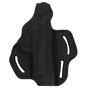 1791 Gunleather BHX4SBLR BHX OWB 04 Stealth Black Leather Belt Slide Fits Beretta 92/CZ 75/P-10, Holster