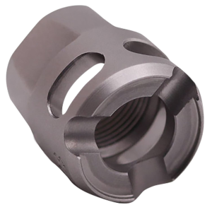 True Precision Inc TPYMICROSS Micro Compensator Y-Type Satin Stainless 416R Stainless Steel 1/2x28 Threads 9mm/380 ACP