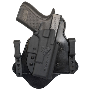 Comp-Tac C225GL052RBSN MTAC IWB Black Kydex/Leather Belt Clip Fits Glock 19 Gen5 Right Hand, Holster