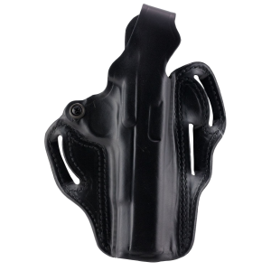 DeSantis Gunhide 001BAB2Z0 Thumb Break Scabbard OWB Black Leather Belt Slide Fits Glock 17 Fits Glock 22 Fits Glock 31 Right Hand, Holster