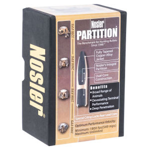 Nosler 16326 Partition 7mm 150gr Spitzer 50/Box, Reloating Bullets