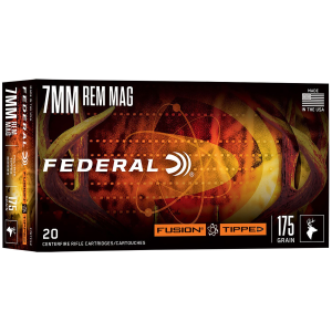Federal F7PRCTFS2 Fusion 7mmPRC 175gr Bonded Soft Point 20 Per Box/10 Case, Centerfire Rifle Ammo