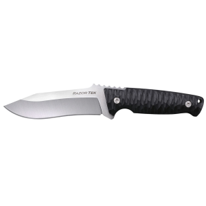 Cold Steel CSFX5RZR Razor Tek EDC 5 Fixed Clip Point Plain Satin 4116 Krupp SS Blade, 4.63 Black Textured, Knife