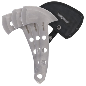Cold Steel CSTH50AX3PK Throwing Axes 5 Plain 420 Stainless Steel Blade Set of 3