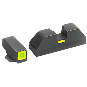 AmeriGlo GL615 CAP Sight Set for Glock Green Tritium LumiGreen Outline Front Sight-LumiGreen Bar Rear Sight