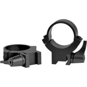 Warne Maxima Horizontal QD Rimfire Scope Rings 3/8 Dovetail Matte Black 1 in High 722LM