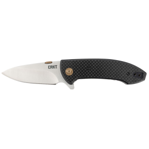 CRKT 4620 Avant 3.18 in Folding Spear Point Plain Satin 8Cr14MoV SS Blade/ Black Carbon Fiber/G10 Handle Includes Pocket Clip, Knife