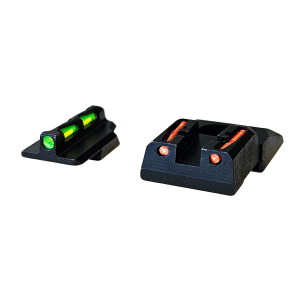 HiViz RGS9LW21 LiteWave Ruger Security 9 Sight Set Green Fiber Optic Front Sight-Orange Fiber Optic Rear Sight