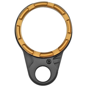Fortis Manufacturing LE-BLK-K2-GLD, Inc. Light Weight K2, Castle Nut and End Plate, Black and Gold, Anodized Finish LE-BLK-K2-GLD