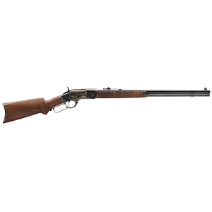 Winchester 534228140 Model 1873 Sporter Full Size 44-40 Win 14+1 24 in Polished Blued Octagon Barrel, Color Case Hardened Steel Receiver, Grade II/III Black Walnut Fixed Wood Stock, Rifle