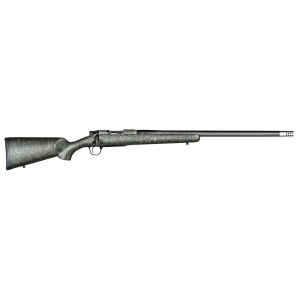 Christensen Arms 8010601500 Ridgeline 6.5 PRC 3+1 24 in Natural Stainless Threaded Target Barrel, Natural Stainless Aluminum Receiver, Green w/Black/Tan Webbing Fixed Sporter Carbon Fiber Stock, , Rifle