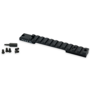 Weatherby J010004 Pic Rail Matte Black Aluminum Weatherby Model 307 Weaver Mount Short Action 20 MOA