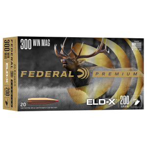 Federal P300WELDX1 Premium ELD-X 300WinMag 200gr 20 Per Box/10 Case Centerfire, Rifle Ammunition