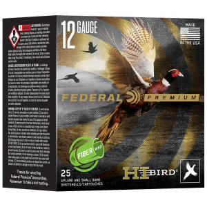 Federal HVFB12HW5 Federal Premium Hi-Bird 12Gauge 2.75 1 1/4oz 5Shot 25 Per Box/10 Case, Shotshell Lead Loads