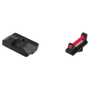 TruGlo TG132G1 Fiber-Optic Pro Black | Red Fiber Optic Front Sight Black Rear Sight