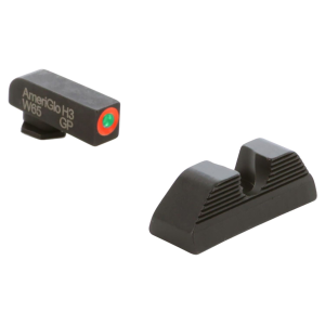 AmeriGlo GL351 Protector Sight Set for Glock Green Tritium Orange Outline Front Sight-Black Serrated Rear Sight