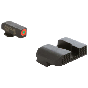 AmeriGlo GL434 Protector Sight Set for Glock Green Tritium Orange Outline Front Sight-Black Serrated Rear Sight