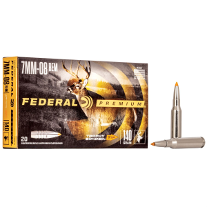Federal Premium, 7MM-08, 140 Grain, Bonded Hollow Point, 20 Round Box P708TT2