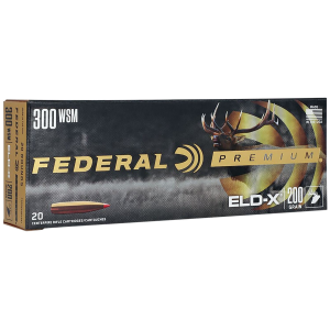 Federal P300WSMELDX1 Premium ELD-X 300WSM 200gr 20 Per Box/10 Case Centerfire, Rifle Ammunition