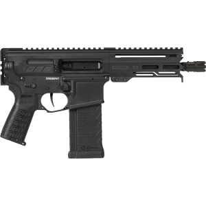 CMMG 55A938FAB Dissent 5.56x45mm NATO 30+1 6.50 in, Black Cerakote Rec, OEM Grip, Picatinny Buffer Adapter, Zeroed Drop-In Single Stage Trigger, Pistol