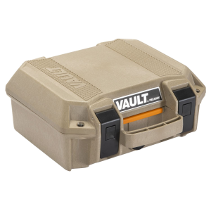 Pelican VCV100 Vault Case Small Tan Polymer Holds, Handgun
