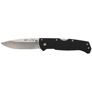 Cold Steel CS26WD Air Lite 3.50 in Folding Drop Point Plain AUS-10A SS Blade/Black G10 Handle Includes Pocket Clip, Knife