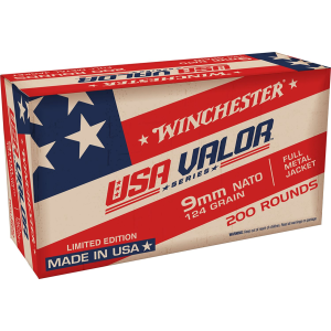 Winchester USA9NATO USA Value Pack 9mmLuger 124gr Full Metal Jacket 150 Per Box/5 Case Centerfire, Handgun Ammunition