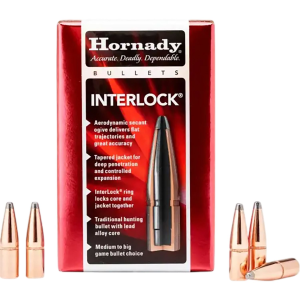 Hornady 3236 InterLock 8mm .323 195 gr Spire Point 100 Per Box/ 15 Case, Reloating Bullets