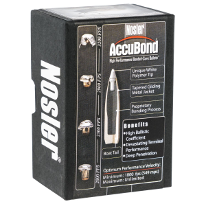 Nosler 59992 AccuBond 7mm 140gr Spitzer Point 50/Box, Reloating Bullets