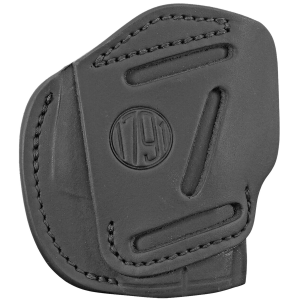 1791 Gunleather 3WH2SBLA 3-Way IWB/OWB Size 02 Stealth Black Leather Belt Loop Compatible w/ Ruger LCP Compatible w/ Glock 42 Compatible w/ S&W Bodyguard Hand, Holster