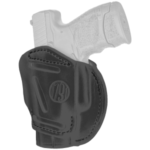 1791 Gunleather 3WH3SBLA 3-Way IWB/OWB Size 03 Stealth Black Leather Belt Loop Compatible w/ Glock 26 Compatible w/ Ruger LC9 Compatible w/ S&W M&P Shield Hand, Holster