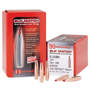 Hornady 33381 ELD Match 338 Cal .338 285 gr Extremely Low Drag Match 50 Per Box/ 15 Case, Reloating Bullets