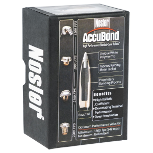 Nosler 54987 AccuBond 270Win 130gr Spitzer Point 50/Box, Reloating Bullets
