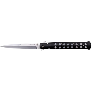 Cold Steel CS26SXP Ti-Lite 6 in Folding Spear Point Plain AUS-8A SS Blade/Black Zy-Ex Handle Includes Pocket Clip, Knife